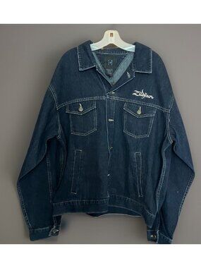 Zildjian Logo Denim Jacket Men's XL NWT Button Front Made in Canada READ